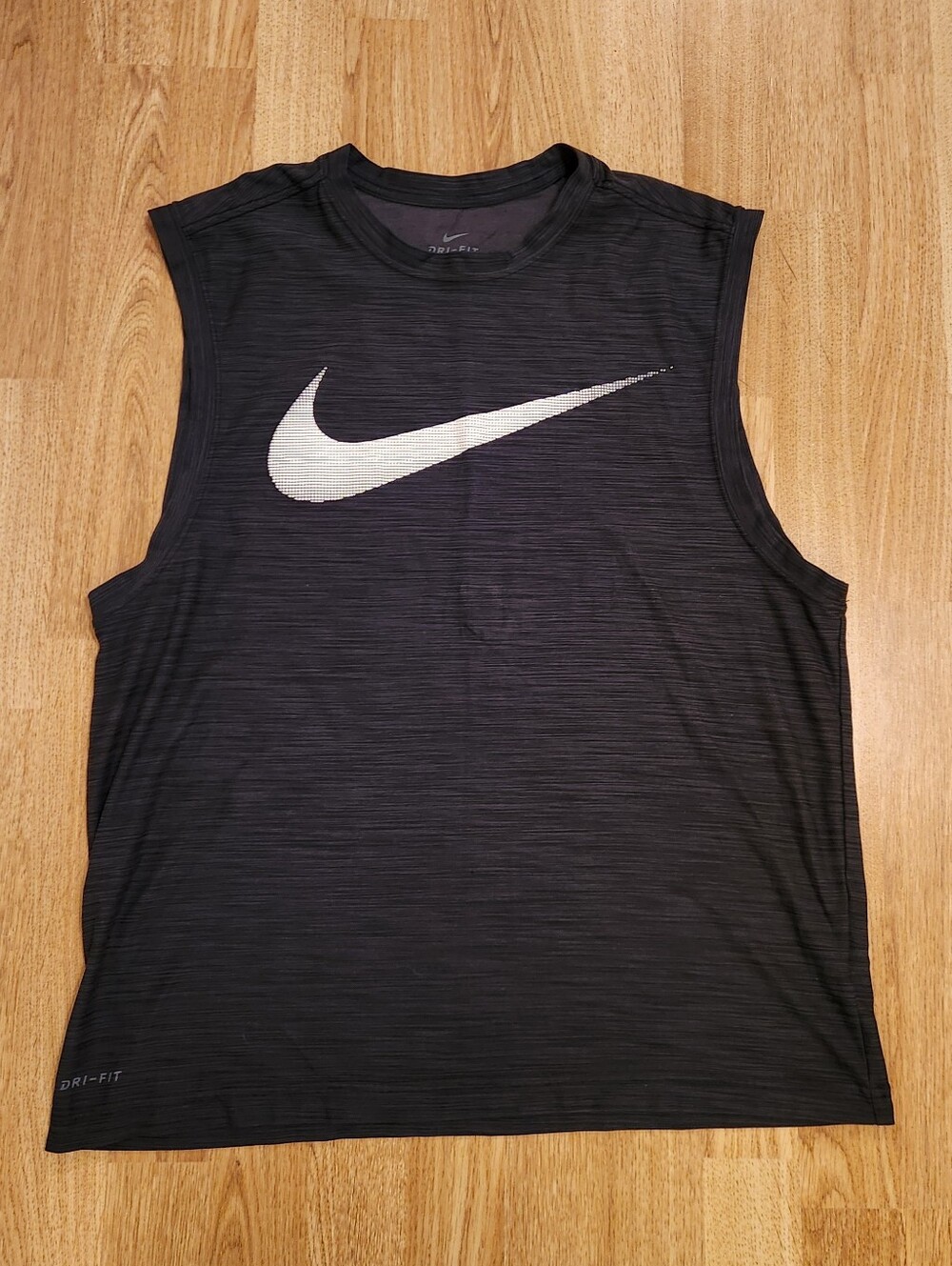 Nike Dri-Fit Sleeveless Muscle Tank Top Tee Large Black